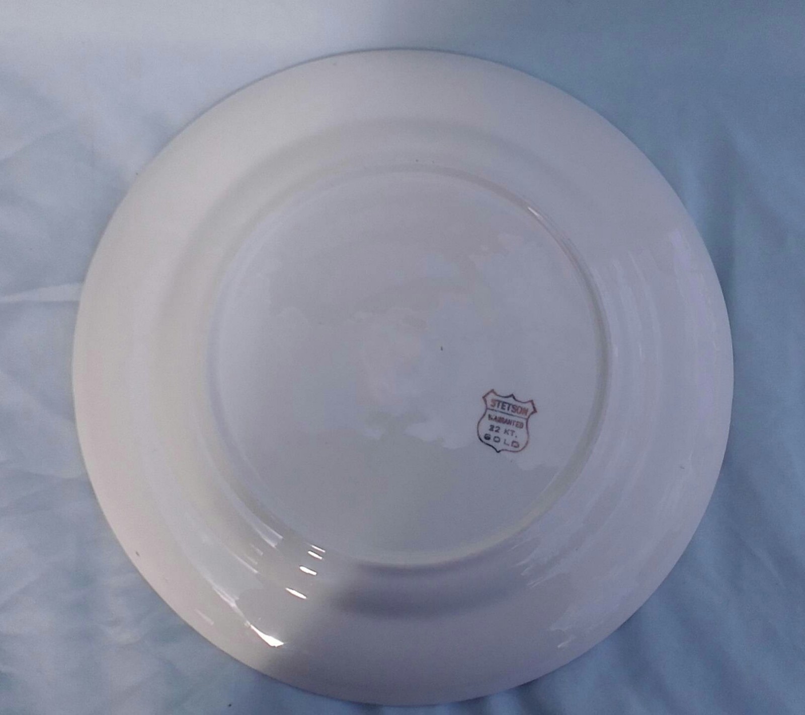 Vintage Stetson Warranted 22k Gold Dinner Plate 10-1/4