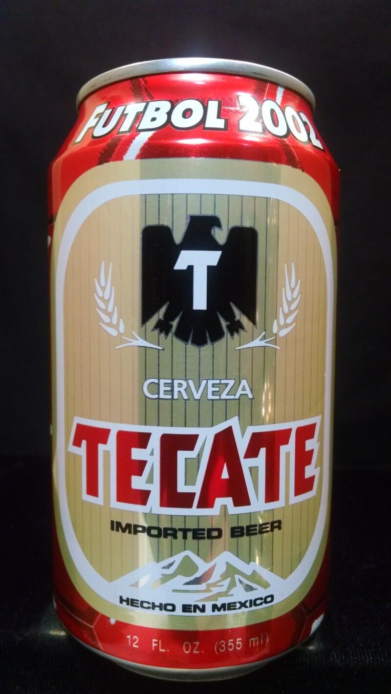 CERVEZA TECATE IMPORTED BEER FUTBOL 2002 - 12OZ PULL TAB CAN