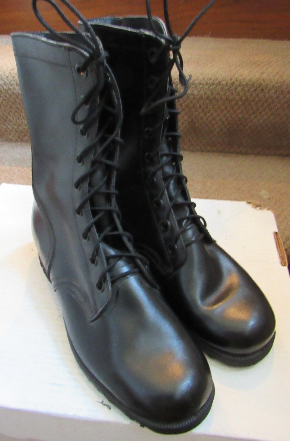 未使用 70S ADDISON SHOE COMPANY コンバットブーツ 26 BLACK COMBAT BOOTS MEN'S SZ 9 REGULAR MARINES US ARMY