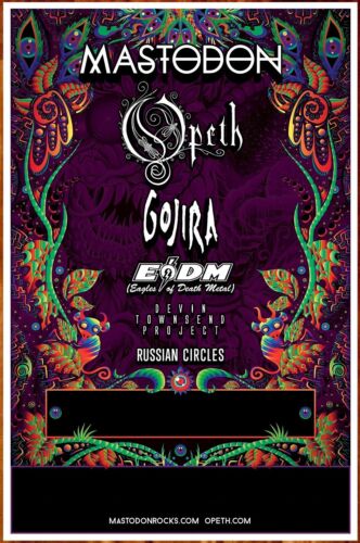 MASTODON | OPETH | GOJIRA | EAGLES OF DEATH METAL Ltd Ed New RARE Tour Poster