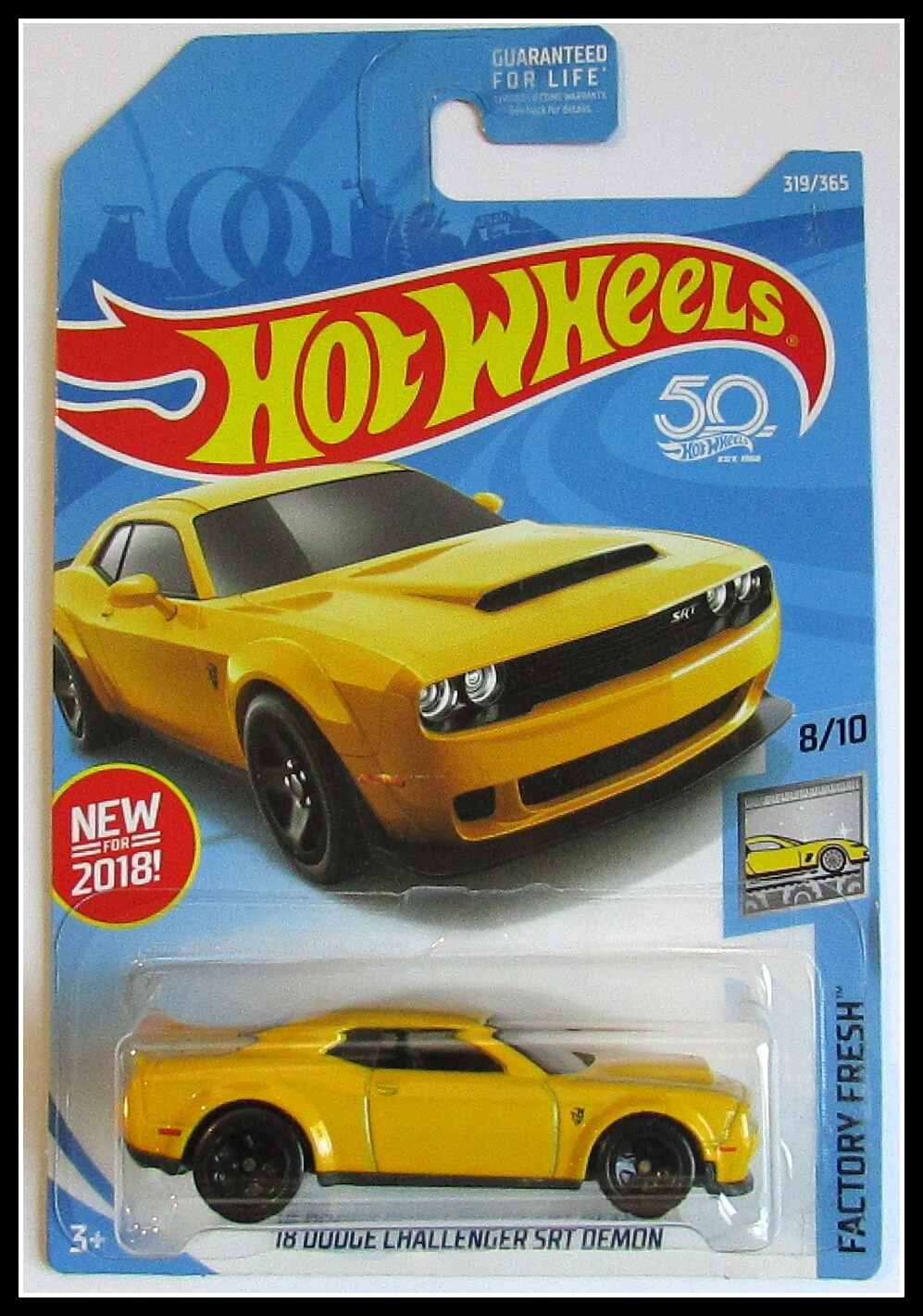Hot Wheels Yellow '18 Dodge Challenger SRT Demon #319 2018