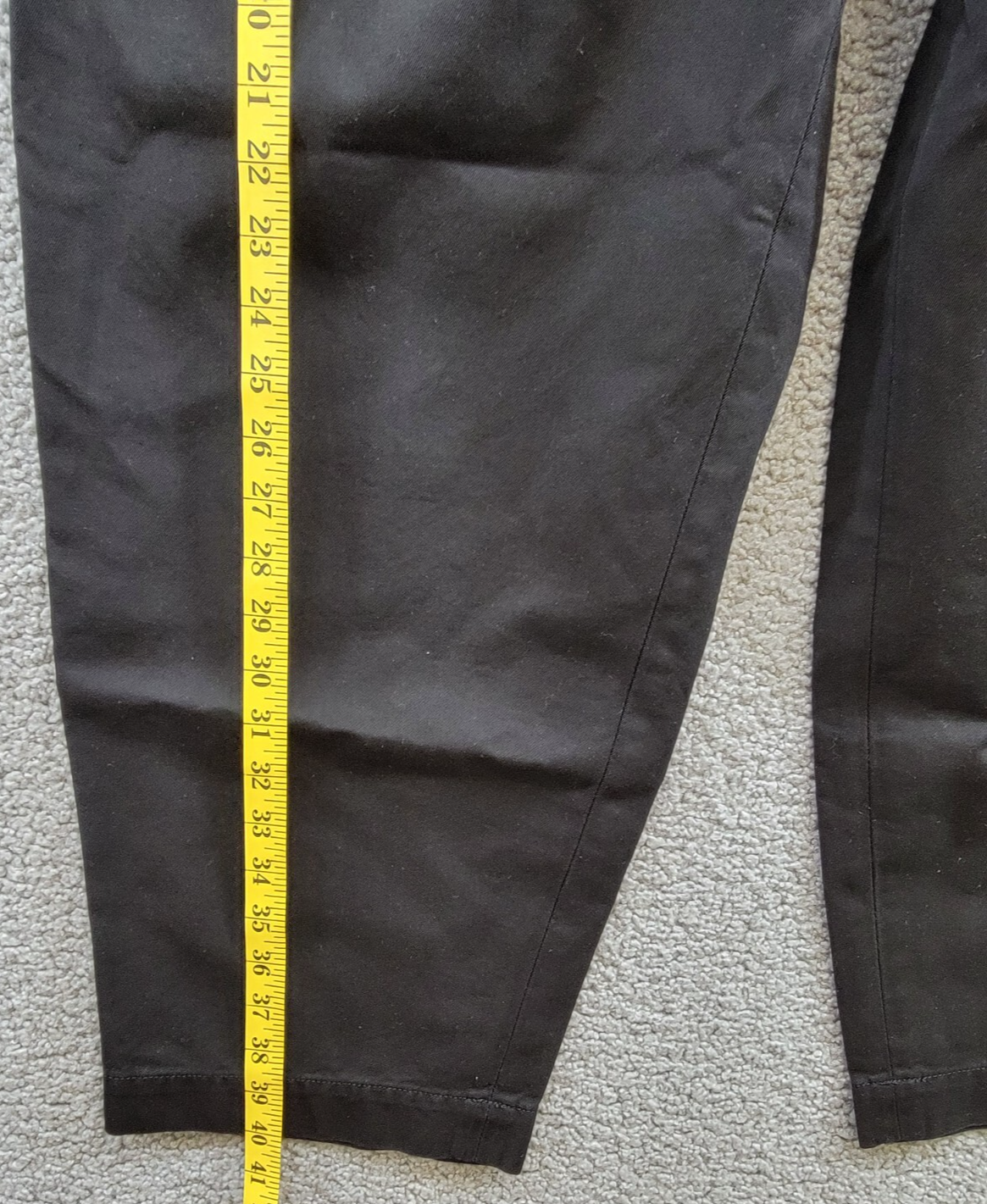 AGOLDE Becker Chino Pants Women's 27 Black Belt Loops Zip Fly W/ Button Closure~ - Picture 9 of 17