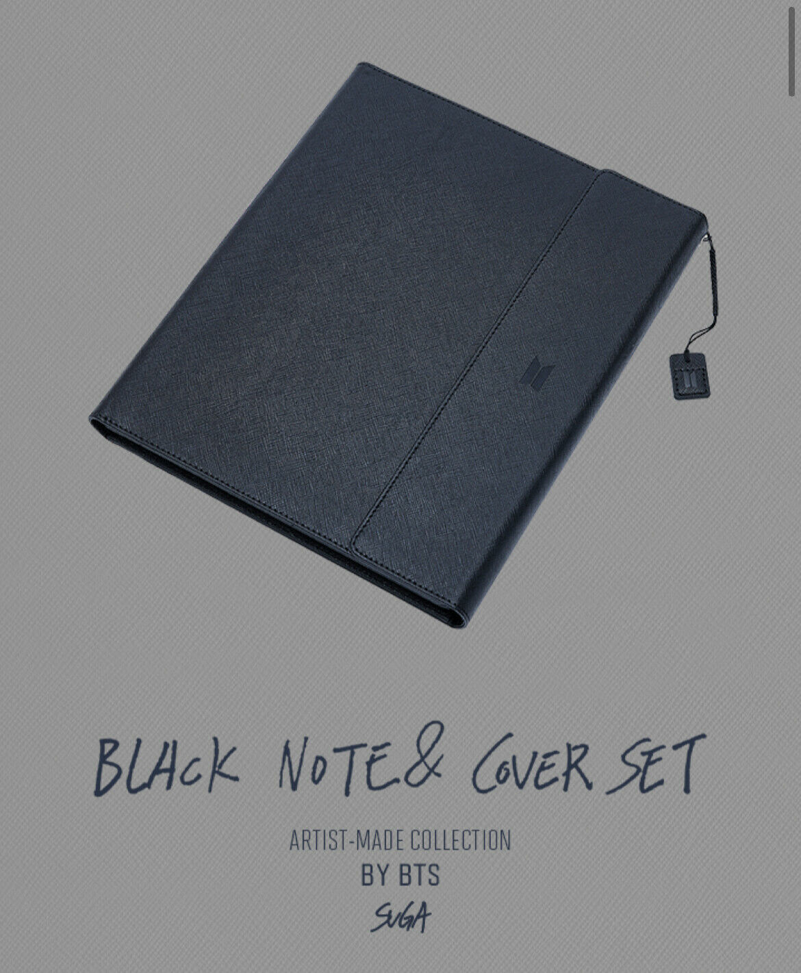アイドル SUGA BTS ARTIST-MADE COLLECTION NOTE SET BTS ARTIST MADE COLLECTION SUGA BLACK NOTE & COVER Set From