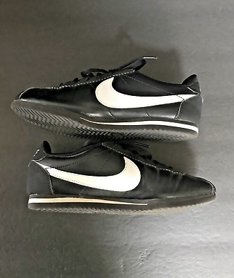 Nike cortez black sole cheap