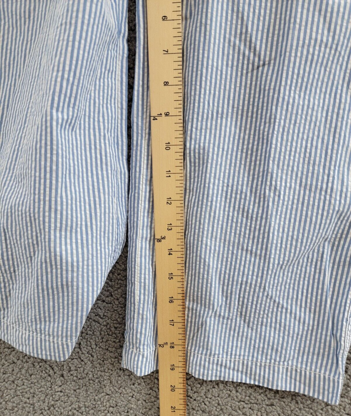 Polo Ralph Lauren Polo Prepster Seersucker Pants Girl's 10 Blue Button Closure~ - Picture 7 of 18