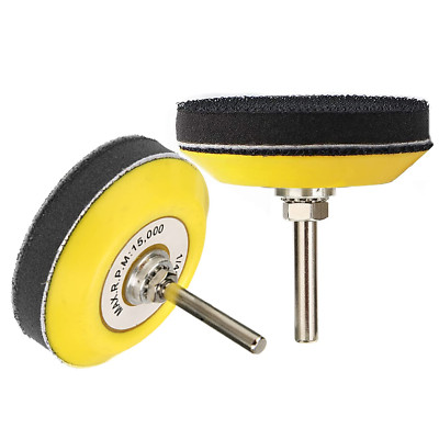 2 Pack 3-Inch Hook and Loop Sanding Backing Pad with 1/4 Inch Shank and Soft Foa