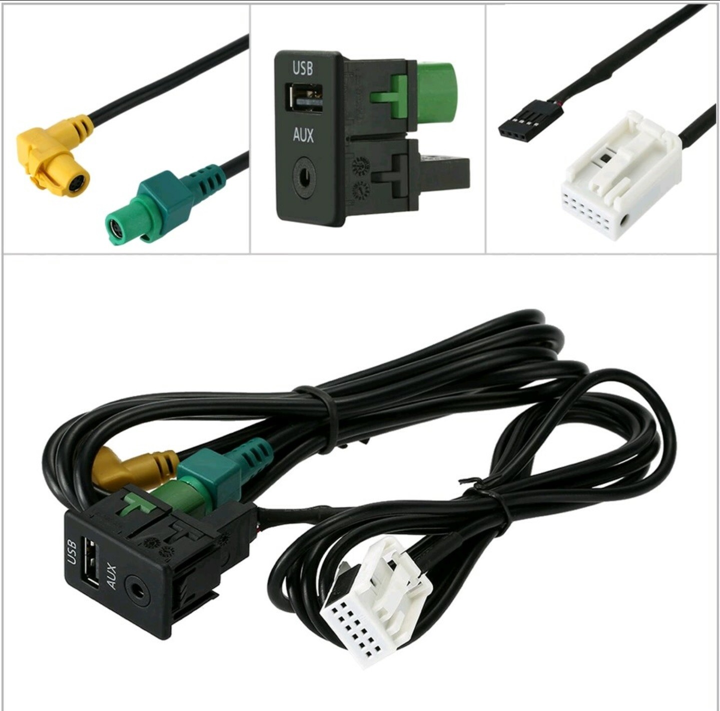 Usb разъем для магнитолы. Rcd 310 usb адаптер. rns 315 разъемы. aux usb кабель для vw. usb разъем vw t6.