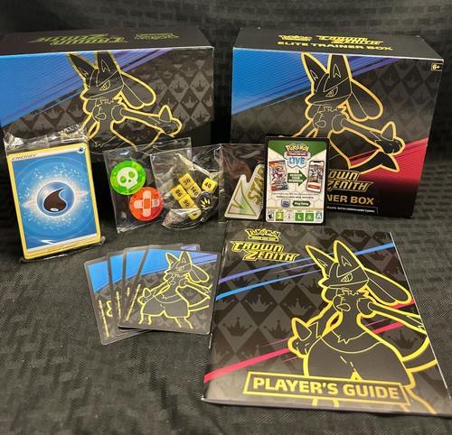 Crown Zenith Elite Trainer Box ETB (open) No Packs, Card