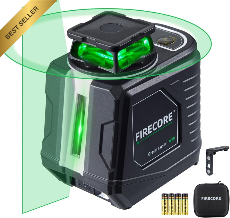 360° Self Leveling Green Cross Line Laser Level with Magnetic Bracket