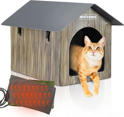 Heated cat houses for best sale winter