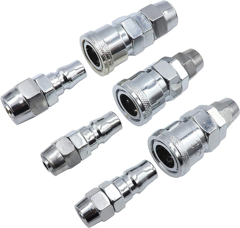 LBY Air Coupler and Plug Kit,Air Hose Fittings, Industrial Type C Air Compressor