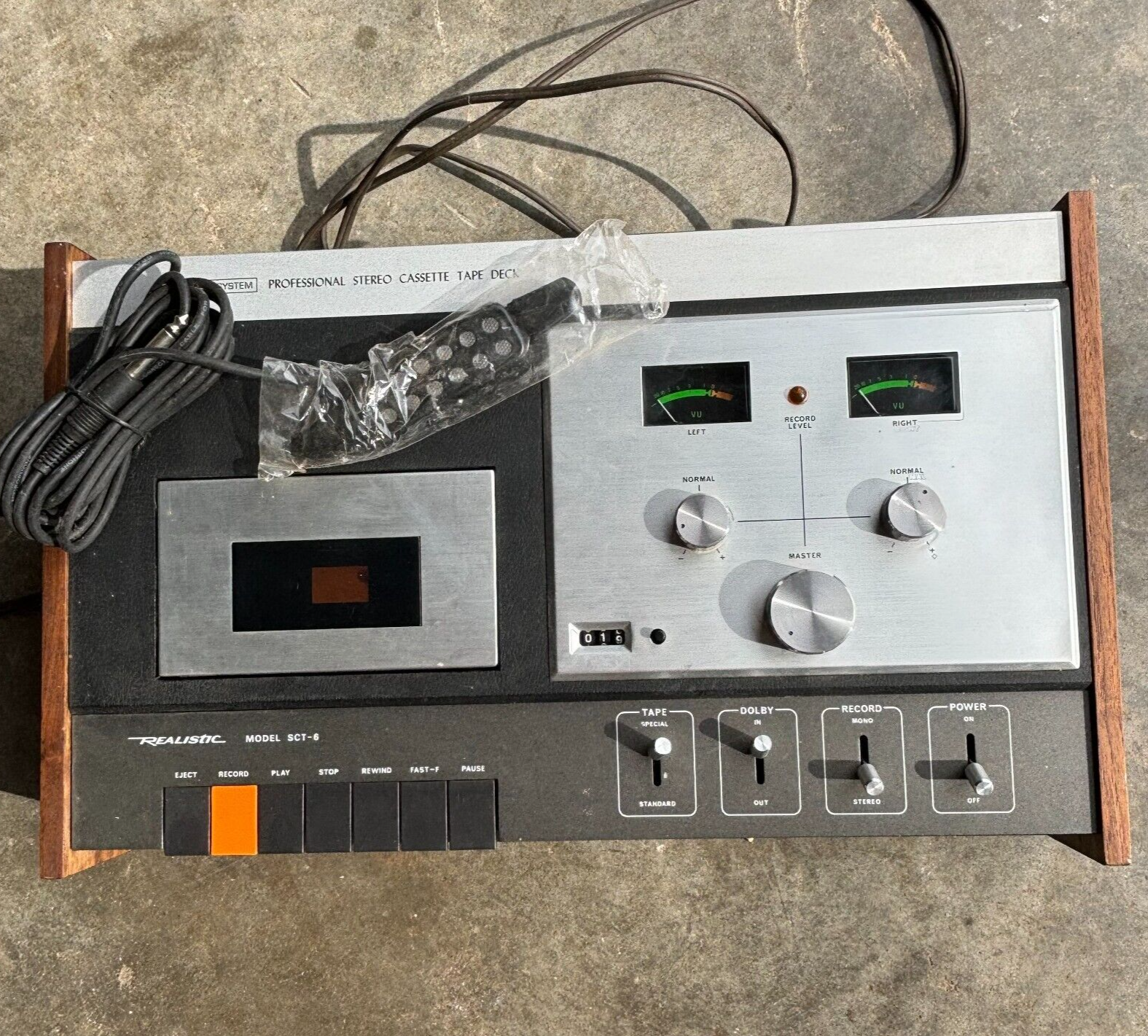 Vintage Realistic SCT-6 Stereo Cassette Tape Deck Radio Shack Dolby System