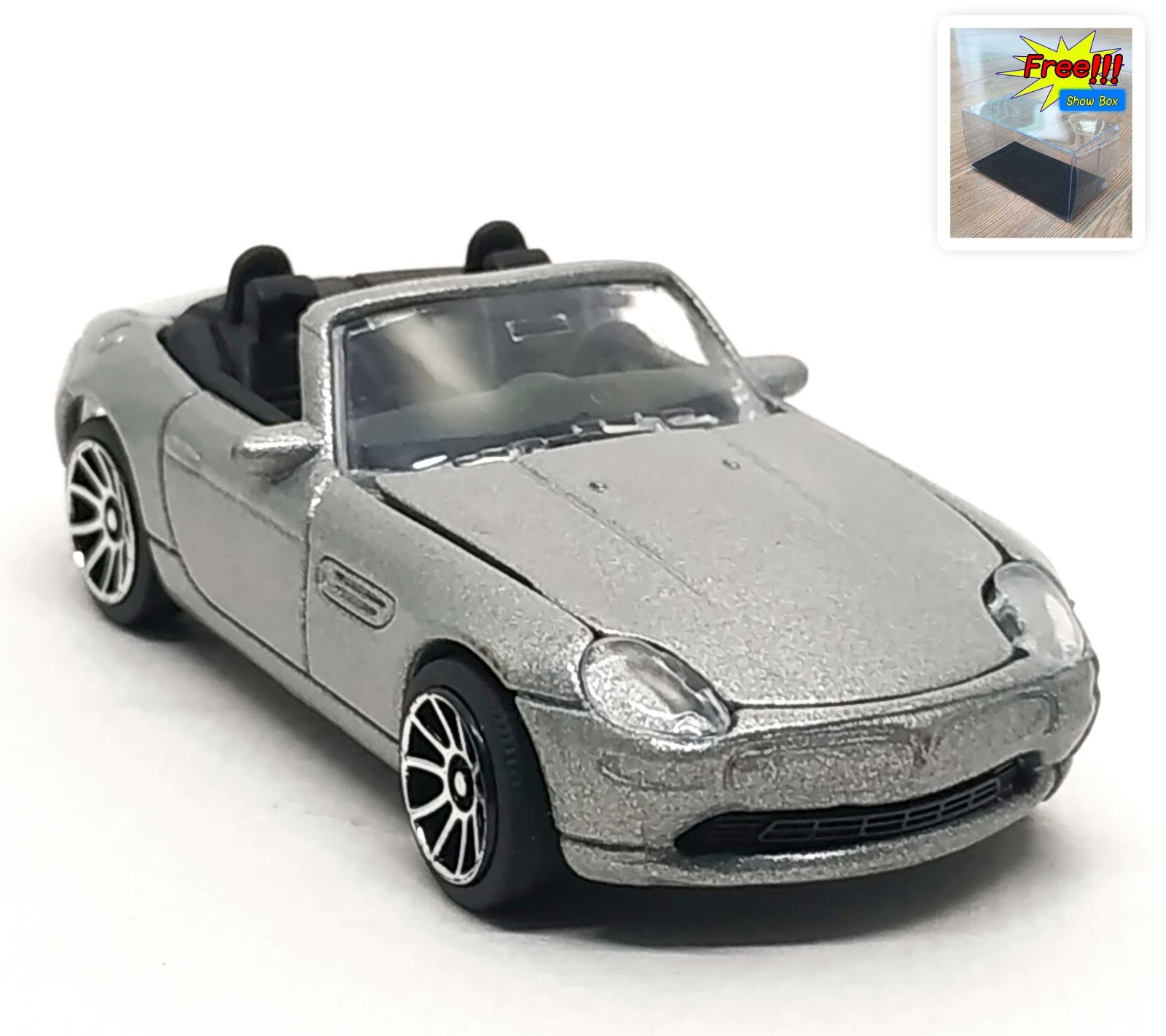 ミニカー HOT WHEELS   BMW  Z8 Majorette BMW Z8 Silver - Wheels Rubber Tires 5U 1:57 (3