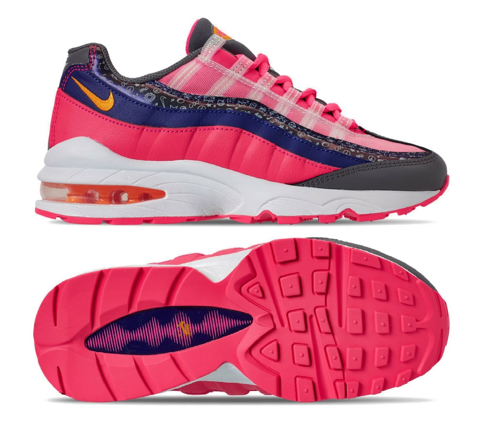 NEW Nike Air Max 95 Shoes, Purple/Pink/Orange, CI9933-500