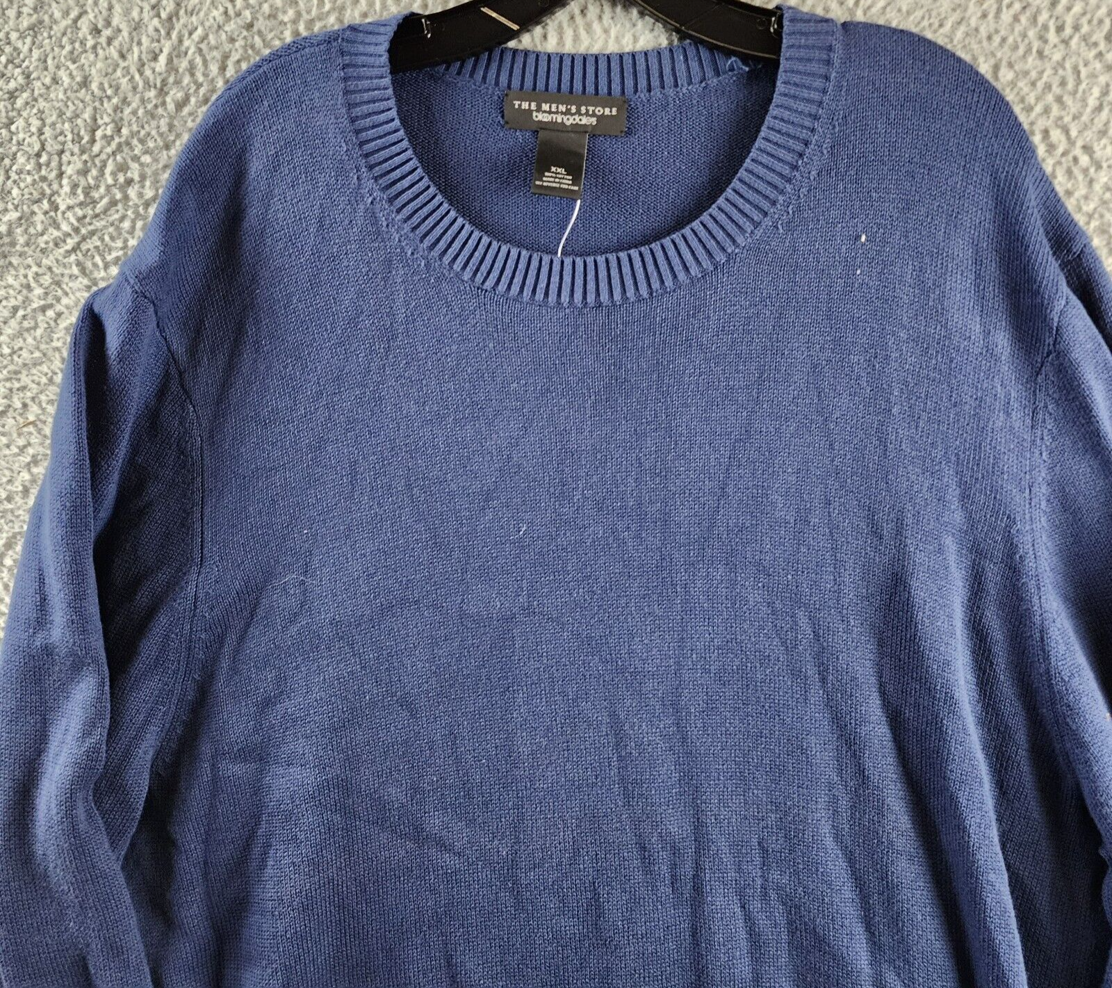 The Men's Store at Bloomingdale's Cotton Crewneck Sweater Men's XXL Dark Coronet - Picture 3 of 12