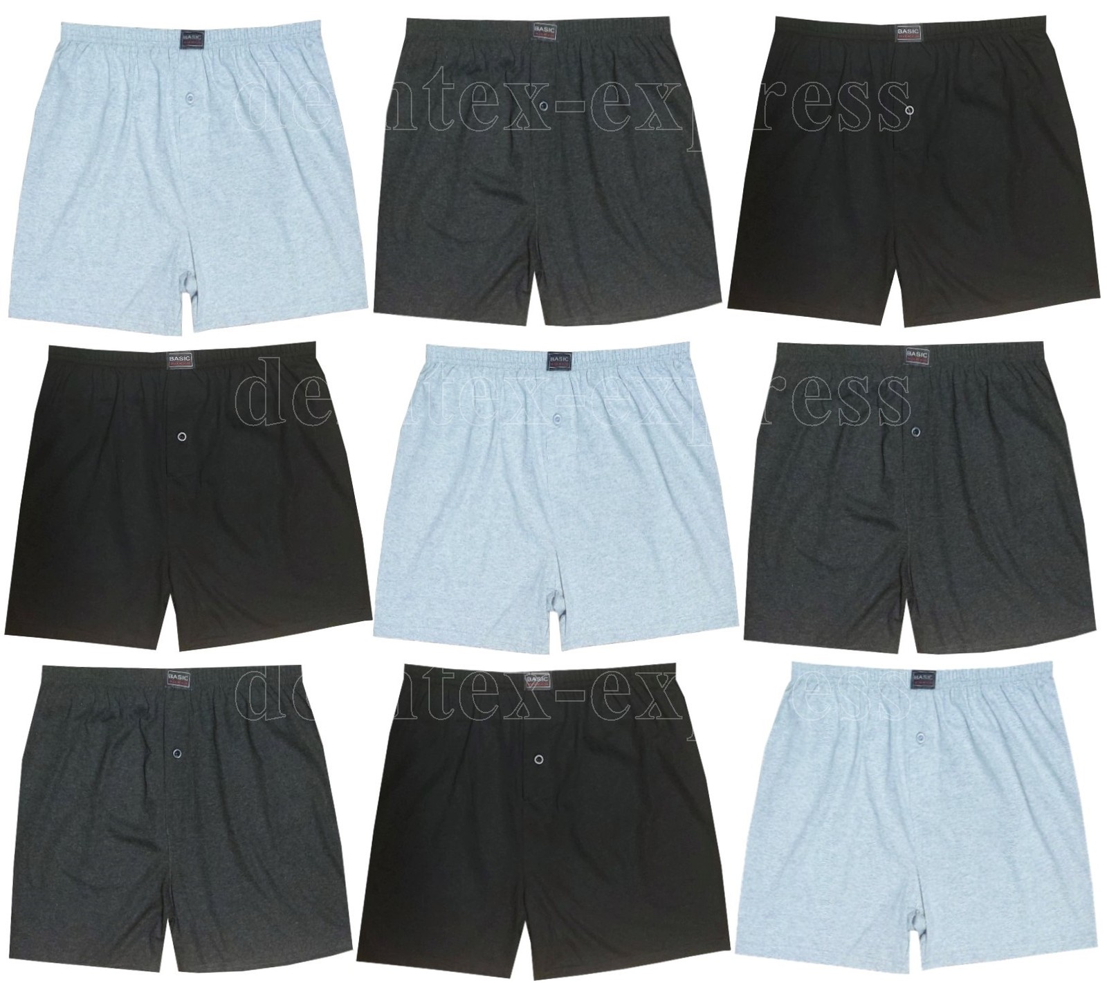 3/6/9/12 Herren Basic Boxer Shorts Unterhose Shorts mit Eingriff Gr.M-7XL A.107