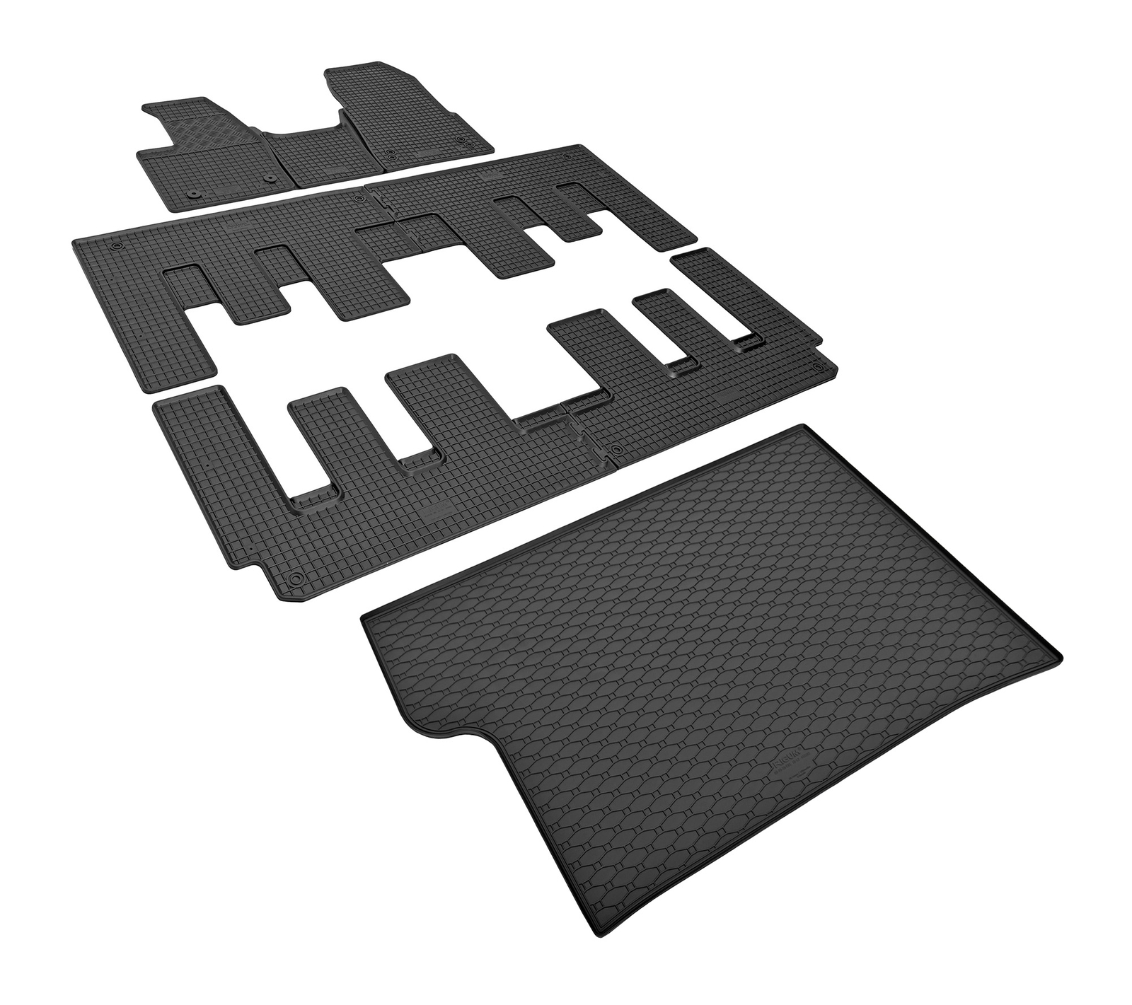 Fußmatten und Kofferraumwanne passend für FORD Tourneo Custom ab 2018 |2/3 Sitze