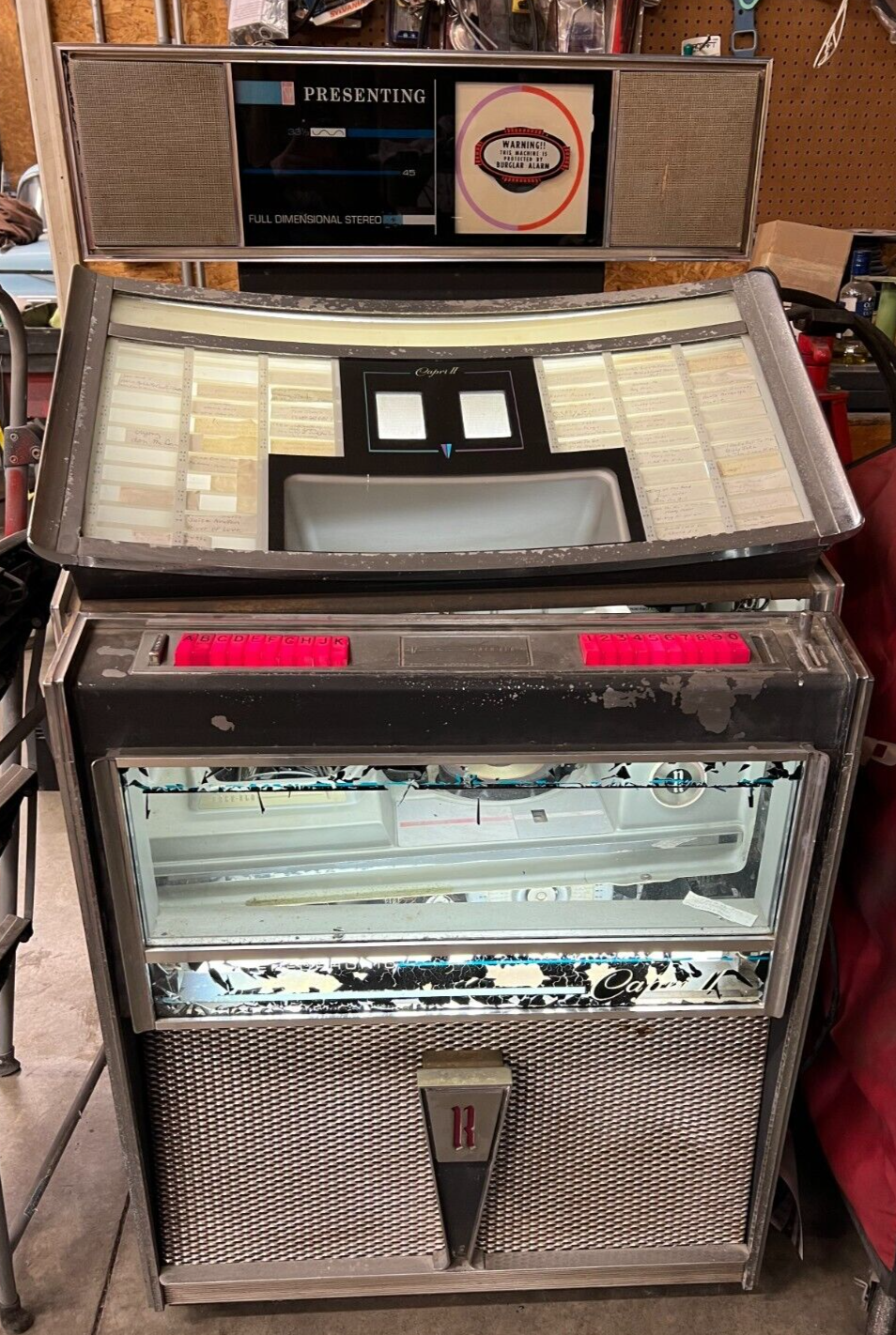 マリン ラジオ Lot Detail - MULTI-COIN ROCK-OLA MODEL 1414 PHONOGRAPH JUKEBOX.