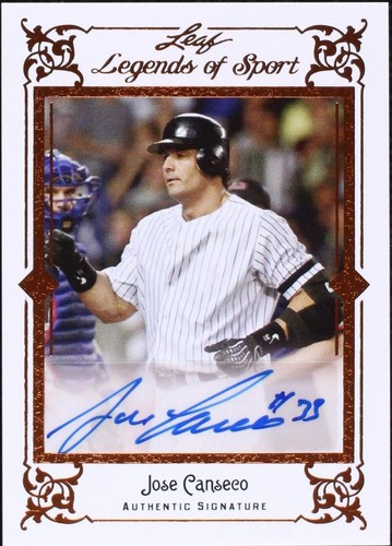 2012 Leaf Legends of Sport - Jose Canseco #BA-JC2