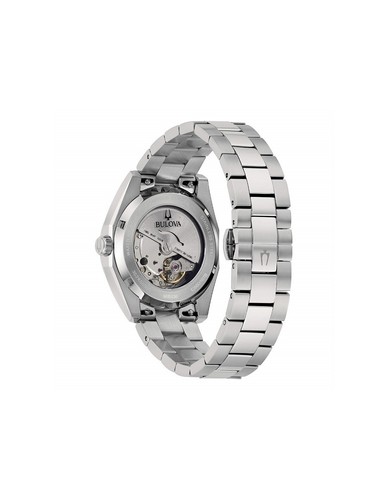 Pre-owned Bulova Surveyor 96b436 Sapphire Automatic Blue Dial Watch Stainless Steel
