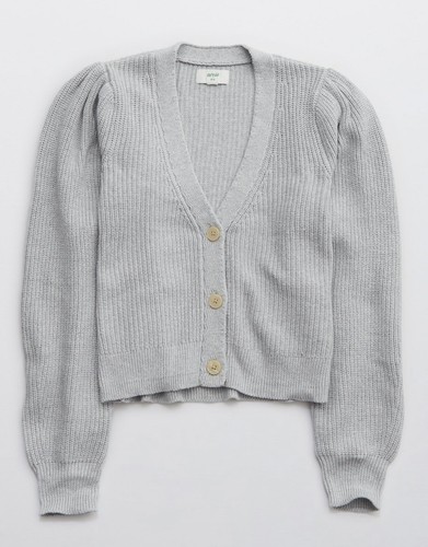 ★BORN SLIPPY★ Cloudy Ribbed ShortSleeve Cardigan Gray _12.JPG?set_id=880000500F