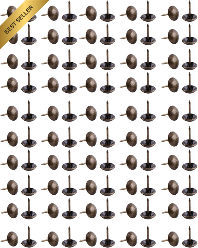 Antique Bronze Decorative Upholstery Tacks, 100 Pieces, Iron Construction, Green