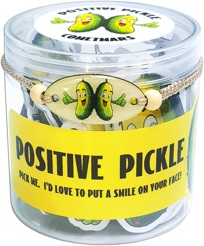Emotional Support Pickle Affirmation Cards - 30 Positive Messages in Decorative