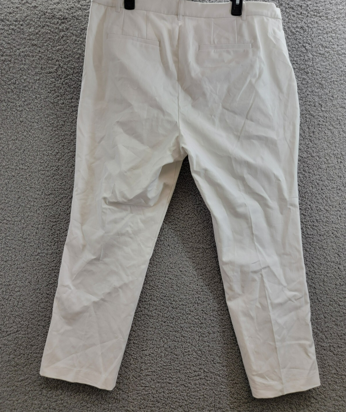 Lauren Ralph Lauren Plus Size Stretch Crop Pants Women's 18W White Zip Hook&Bar - Picture 12 of 18