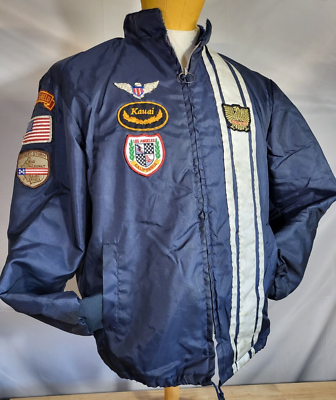 Vintage Honda Goldwing Motorcycle Jacket Windbreaker Sz M Desert