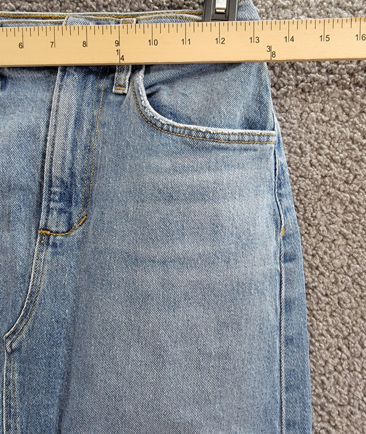 Joe's Jeans The Joplin Denim Skirt Women's 24 Bad Habit Faded Button Zip Closure - Picture 5 of 16