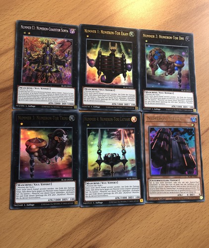 Yugioh Numeron Deck Core Set Mauer Tor Nummer 1 2 3 4 C1 NM 6 Karten
