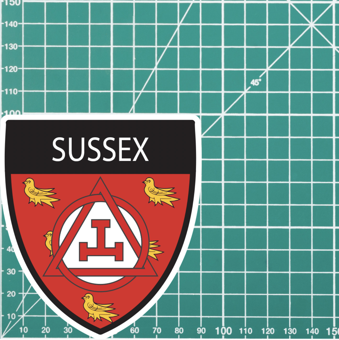 East Sussex Masonic Holy Royal Arch Shield Sticker - Picture 4 of 4