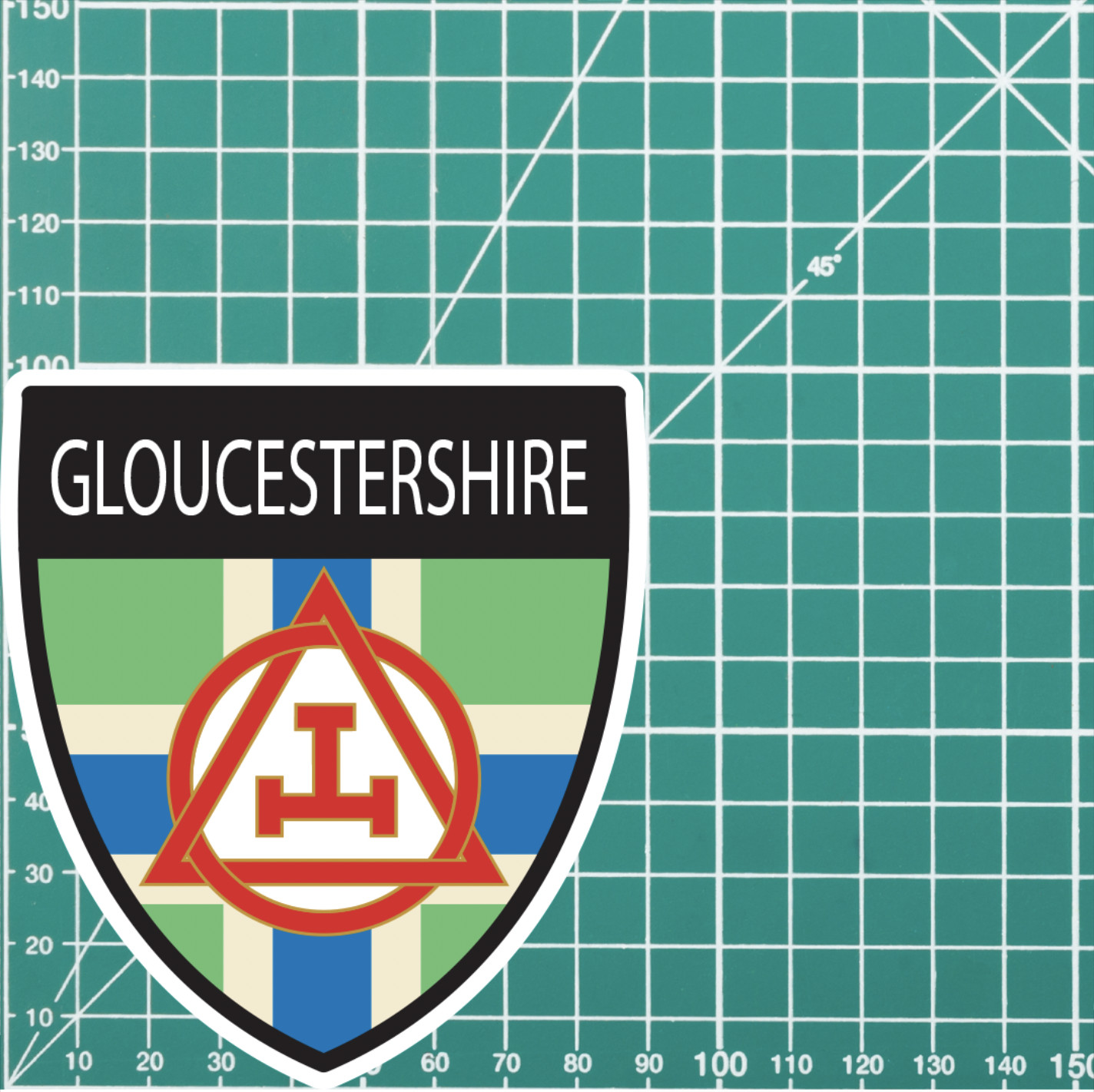 Gloucestershire Masonic Holy Royal Arch Shield Sticker - Picture 4 of 4