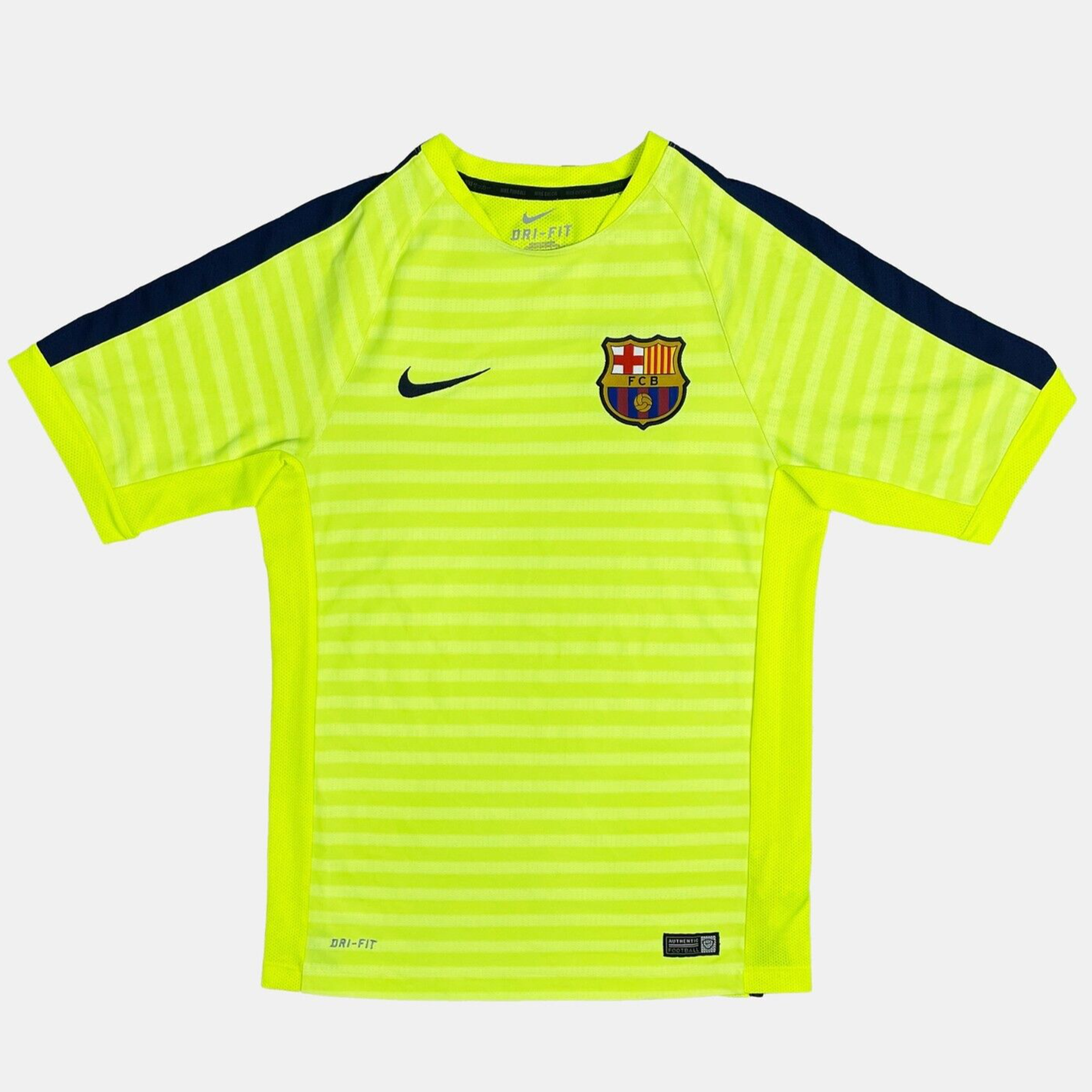 Barcelona Squad Training Shirt Jersey Warm Up Top Volt Nike