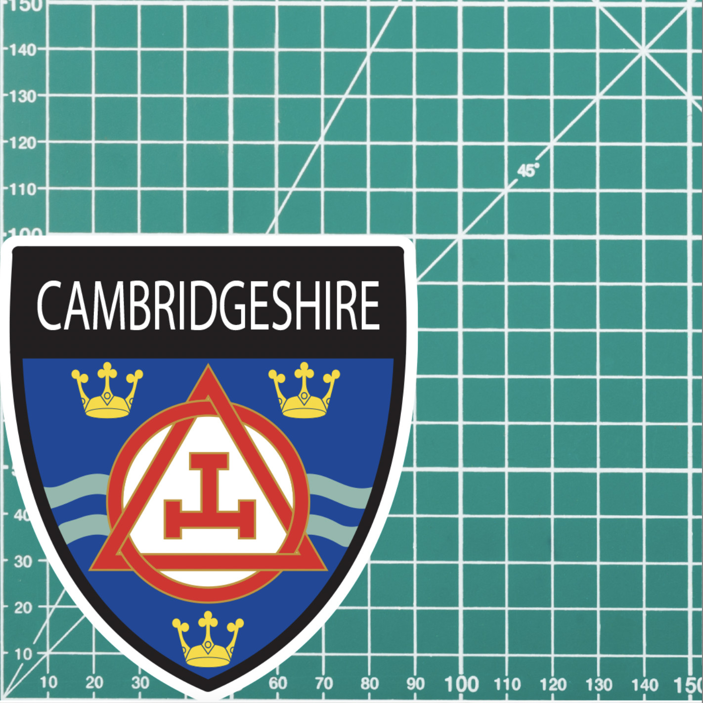 Cambridgeshire Masonic Holy Royal Arch Shield Sticker - Picture 4 of 4