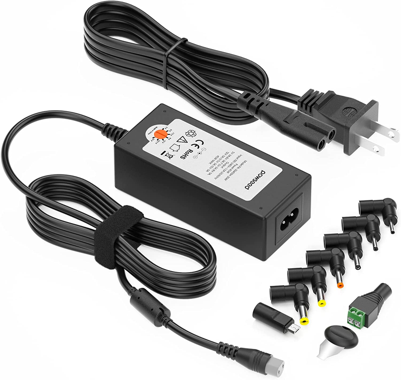 Powseed Universal 45W 5V 6V 7.5V 9V 12V 13.5V 15V AC DC Power Adapter for Househ