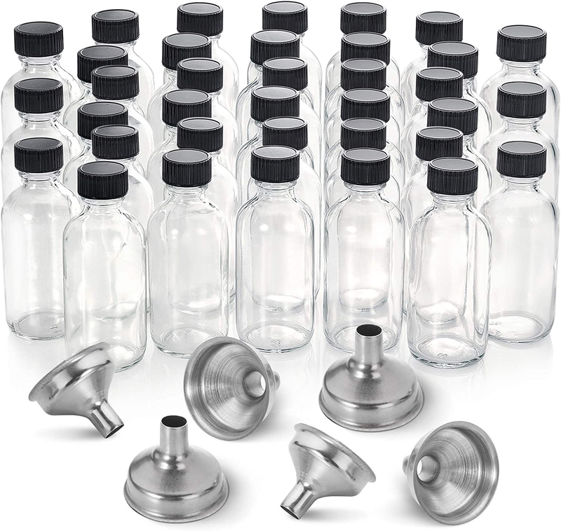 With Lids For Juice, Oil, Liquids, Travel 12, 24, 36 Pcs