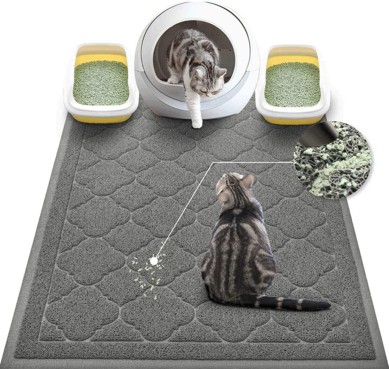 Mat Premium Pvc Pad Scatter Control Xxl 47 X 36 Inch Grey New