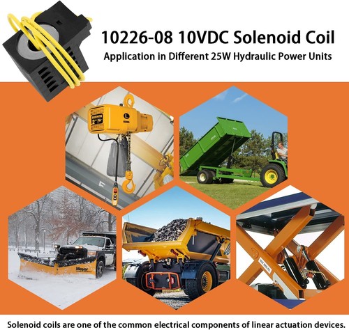 For Deltrol Solenoid Coil, Hydraulic Power Unit Lift Dump 10VDC 25W 10226-08