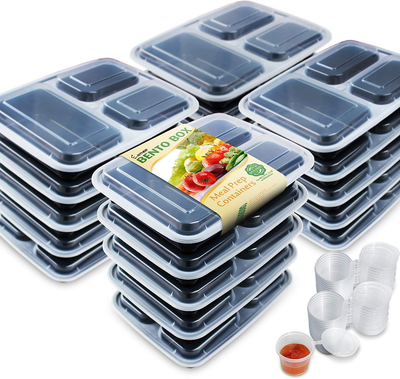 3 Compartment With Lids, Food Stor...