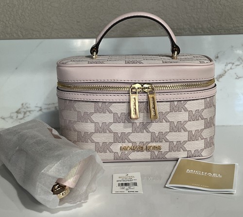 MICHAEL KORS Medium Logo Stripe Trunk Travel Case Crossbody