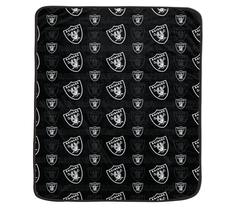 Las Vegas Raiders Nfl Pegasus 50"x60" Repeat Tonal Logo Fleece Throw Blanket