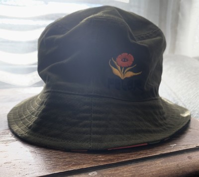 Poler Unisex OS Reversible  Bucket Hat Cap Green / Floral