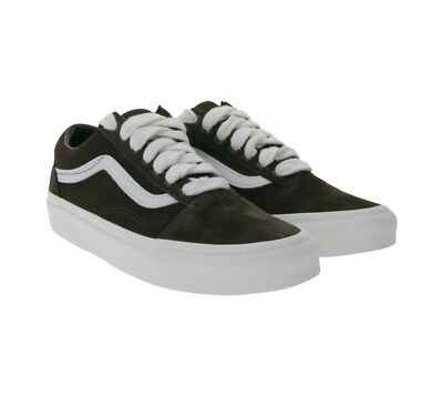 VANS Old Skool Echtleder-Sneaker modische Low-Top Schuhe mit Oversized-Schnürsen
