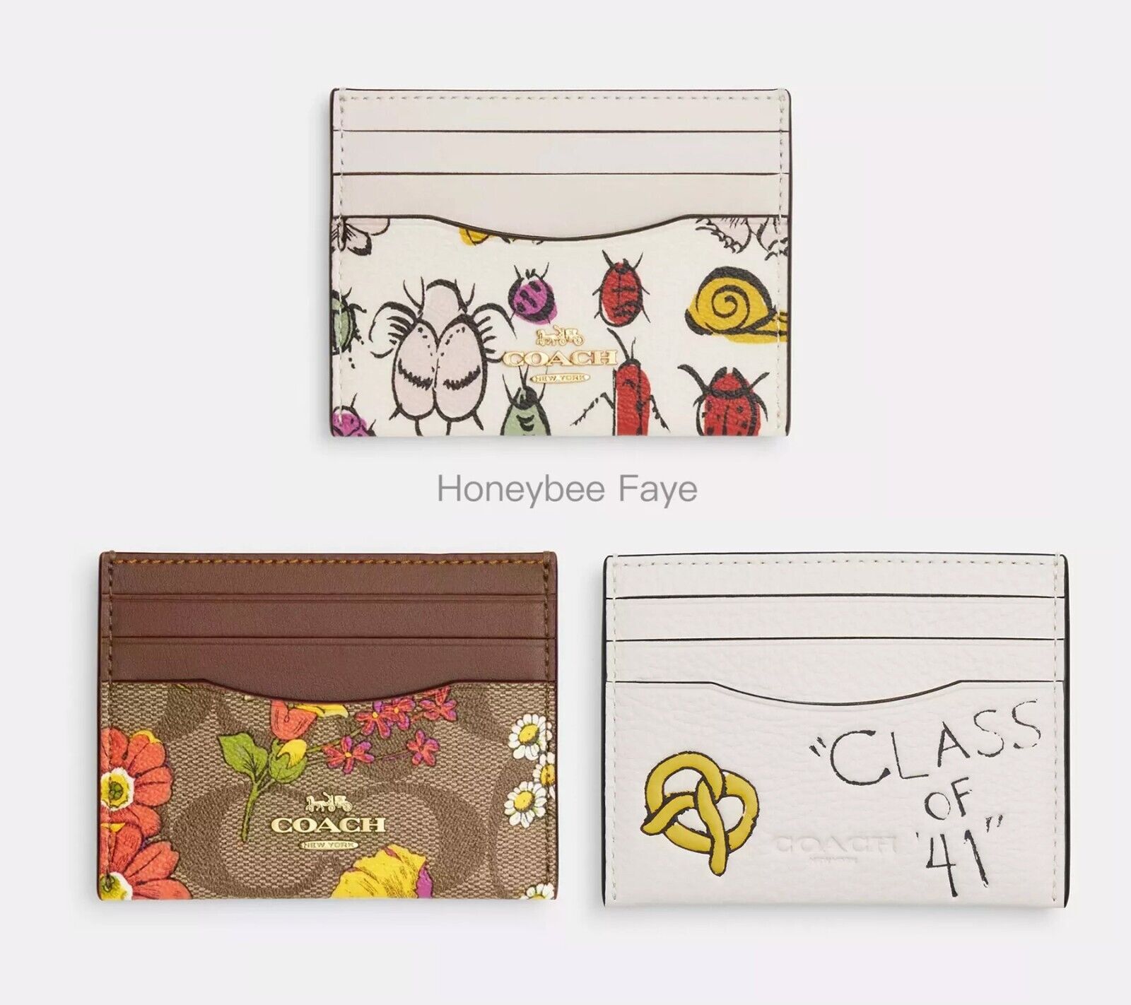 NWT Coach Slim Id Card Case In Signature Canvas With Floral NWT Coach Slim Id Card Case In Signature Canvas With Floral