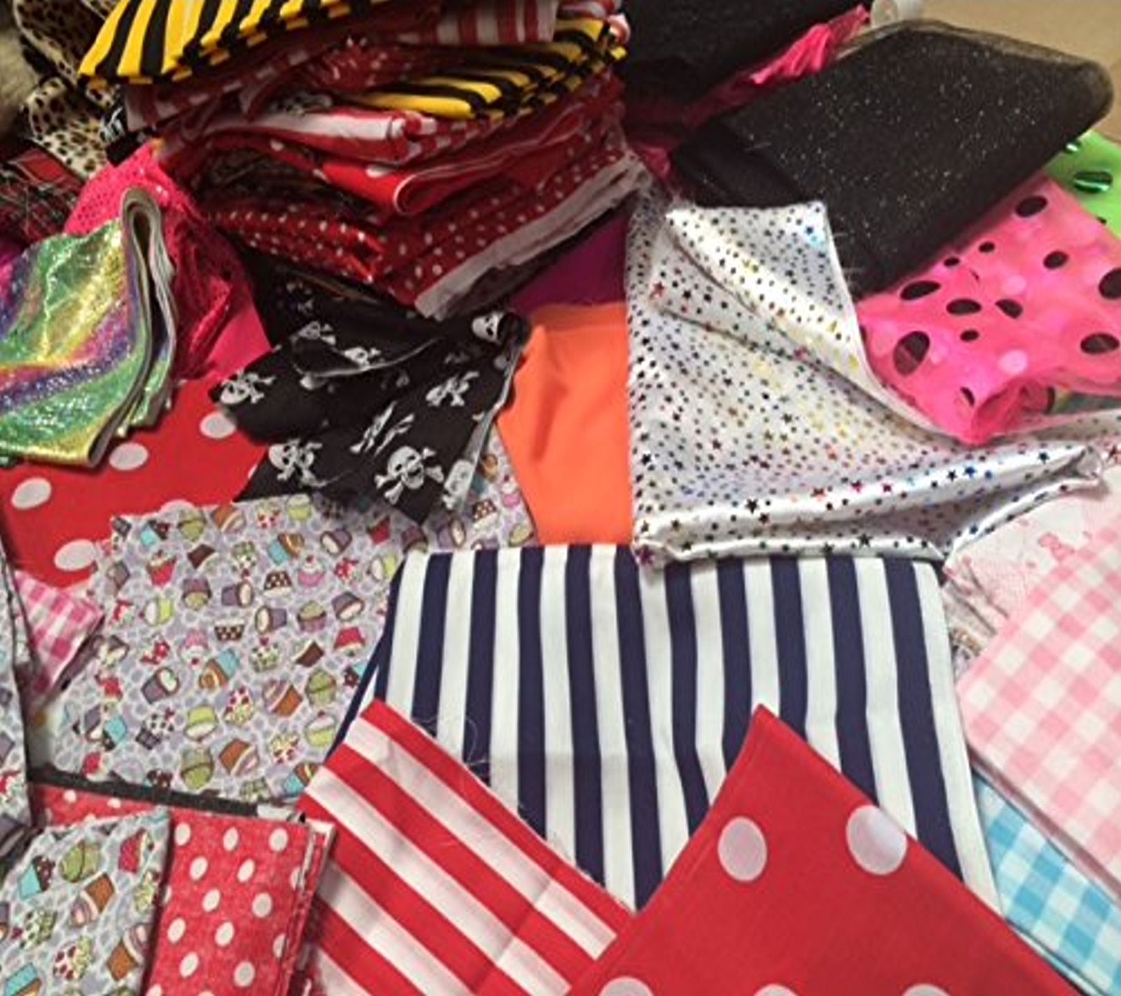Fabric Material Off Cuts Scraps Various Card making Hobby Crafts Mixed