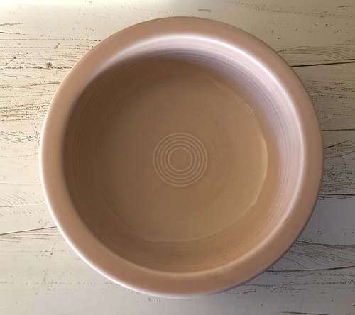 Vintage FIESTA WARE Blush Peach Serving Bowl,Homer Laughlin Co,USA,8.25 Diameter