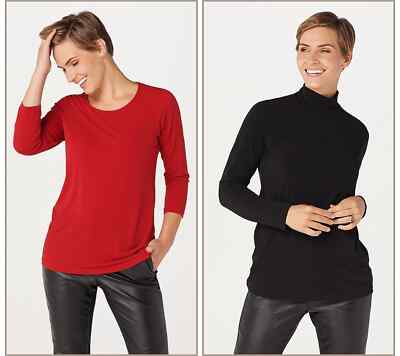 Susan Graver Modern Essentials Set of 2 Liquid Knit Tunics~3X~U Pick~A369121~New