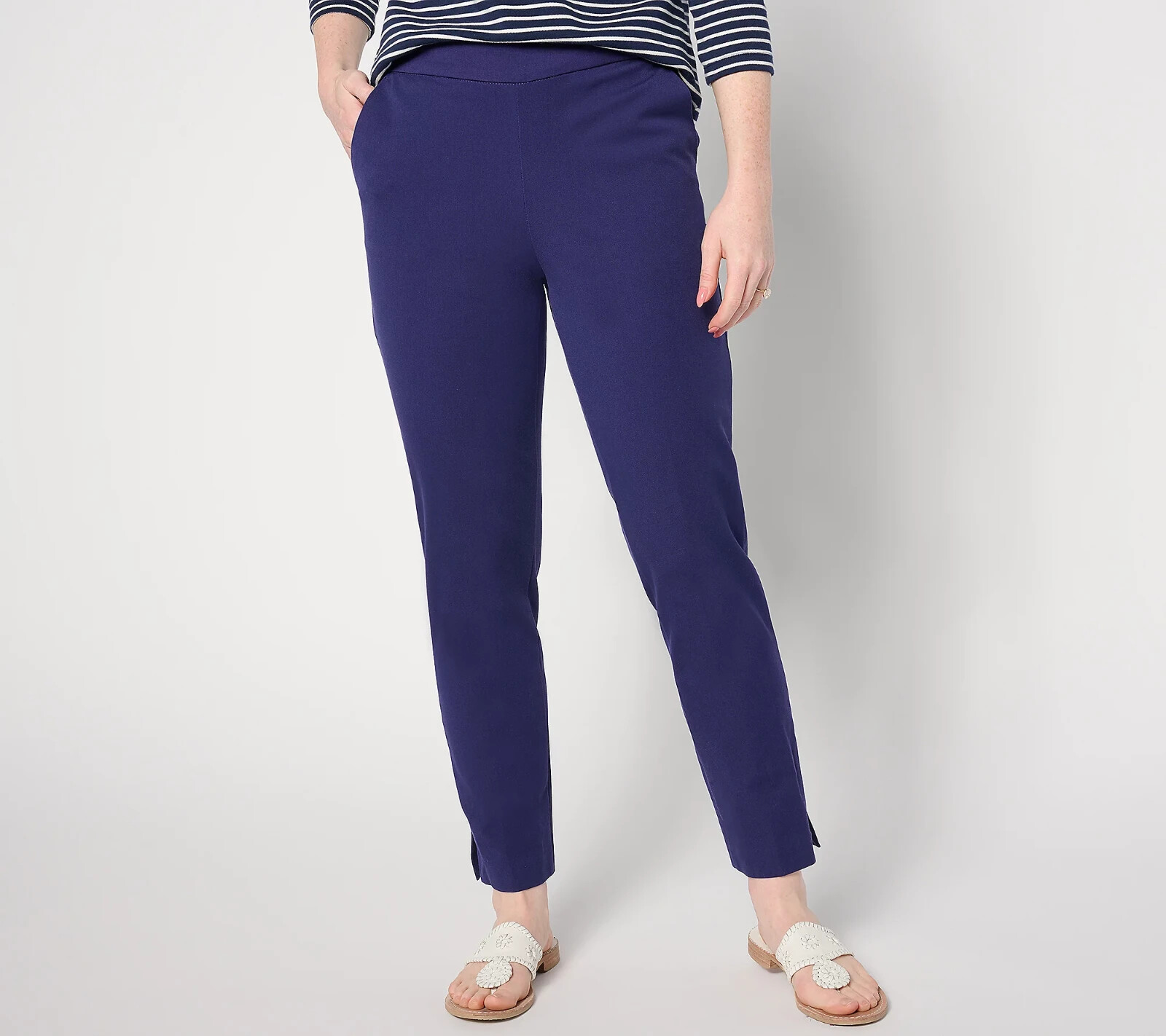 Isaac Mizrahi Live! Regular 24/7 Stretch Icon Ankle Pants