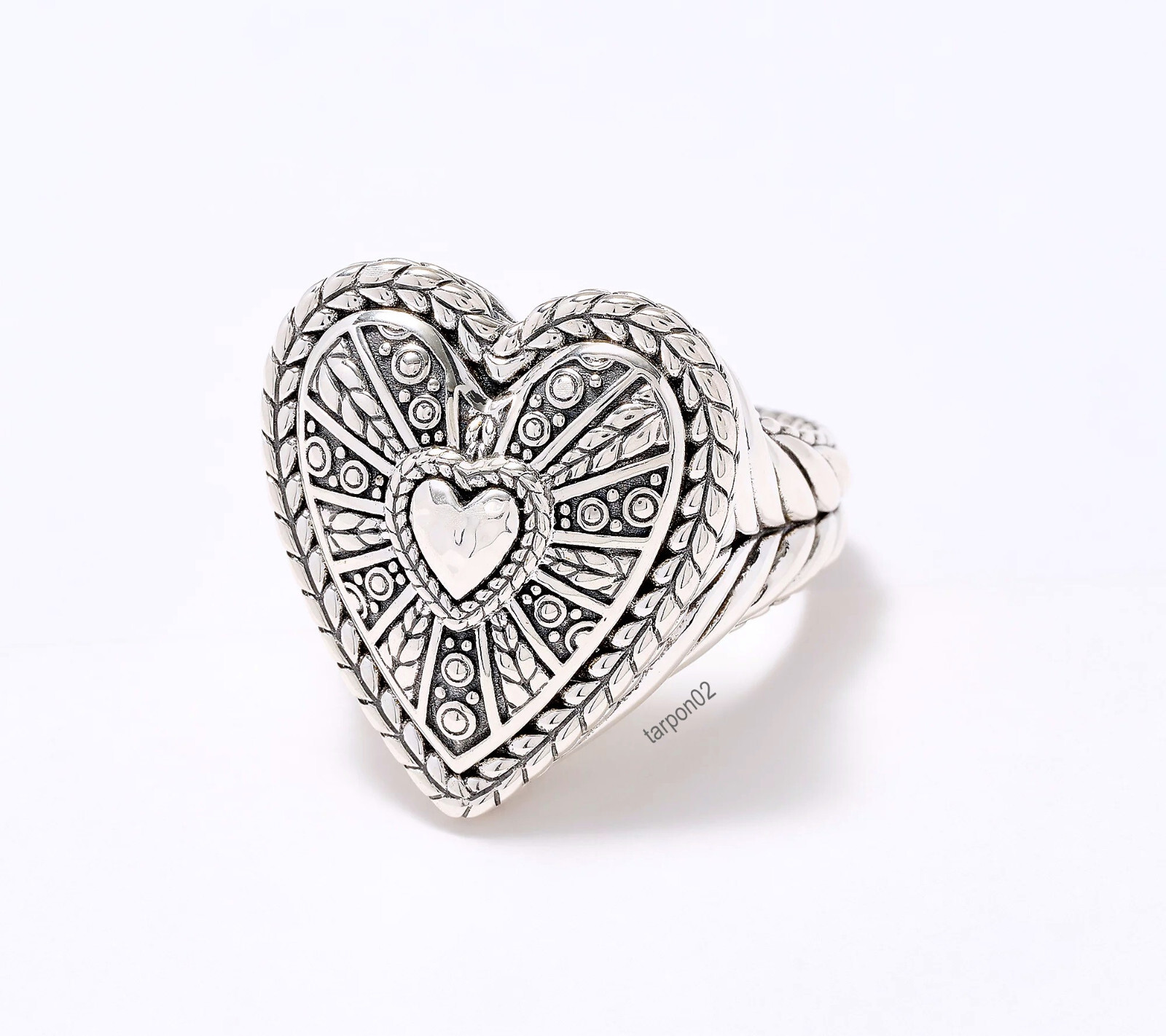 ◆STONEHENgE◆ Luvit Silver Heart Ring K1801 Sterling Silver Center Heart Ring - SPZ021 | JTV